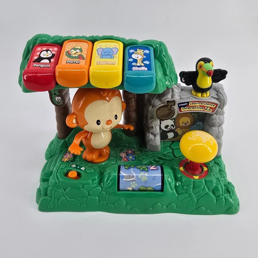 VTech Learn & Dance Interactive Zoo Toddler Toy Multicolor Musical Jungle TESTED